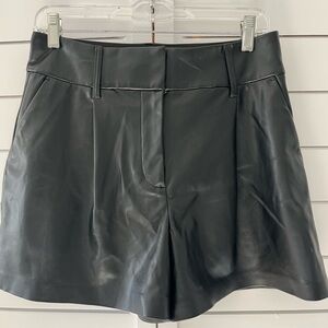Express High Waist Black vegan Leather Shorts